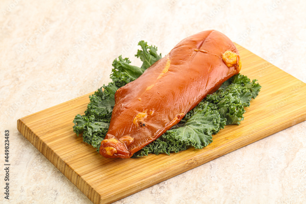 Smoked chicken breast for snack