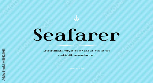 Decorative serif font in classic style