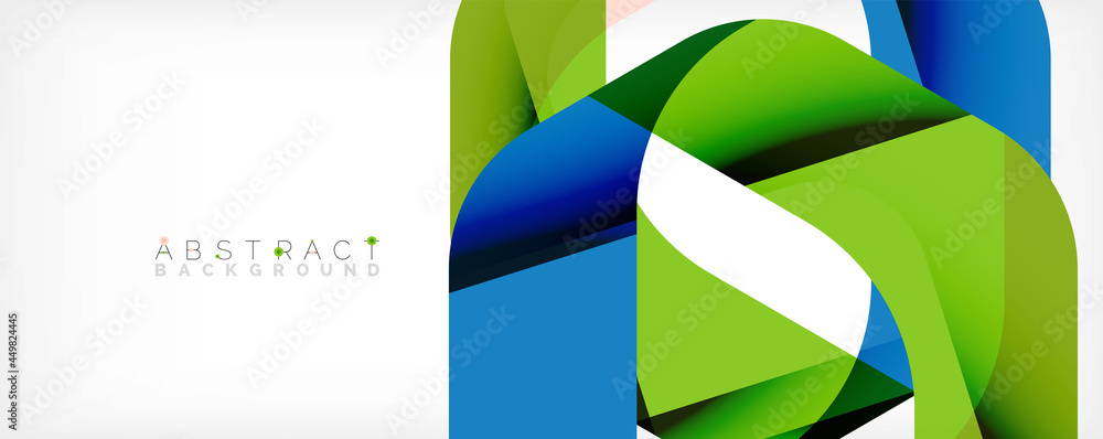Geometric abstract background - multicolored abstract shapes on white. Vector Illustration For Wallpaper, Banner, Background, Landing Page Geometric abstract background - multicolored abstract shapes on white. Vector Illustration For Wallpaper, Banner, Background, Landing Page
