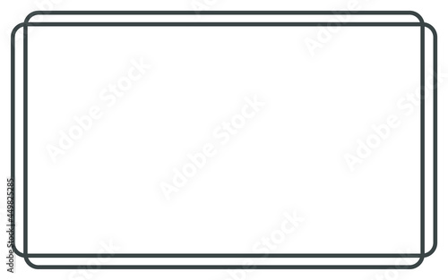 black simple line border frame