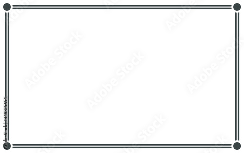 black simple line border frame