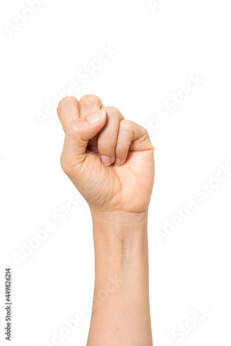 hand isolated on white background include clipping path