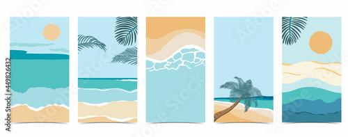 beach background for social media with sky,sand,sun photo
