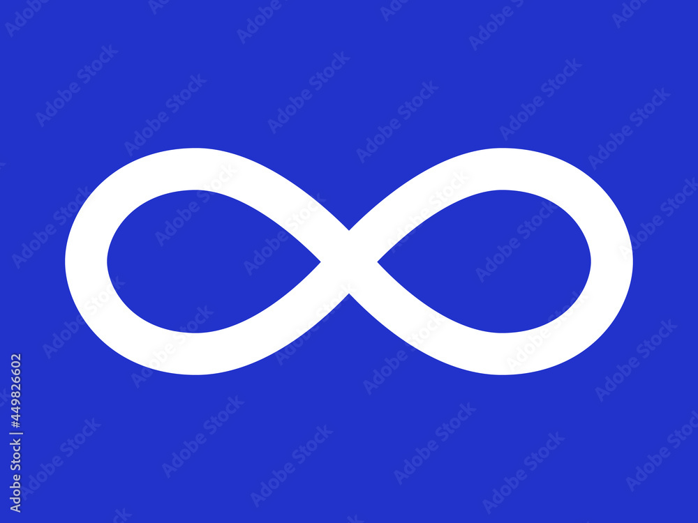Metis flag blue flag in real proportions and colors, vector Stock