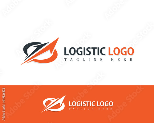 logistic logo creative arrow sign symbol business finance growth market