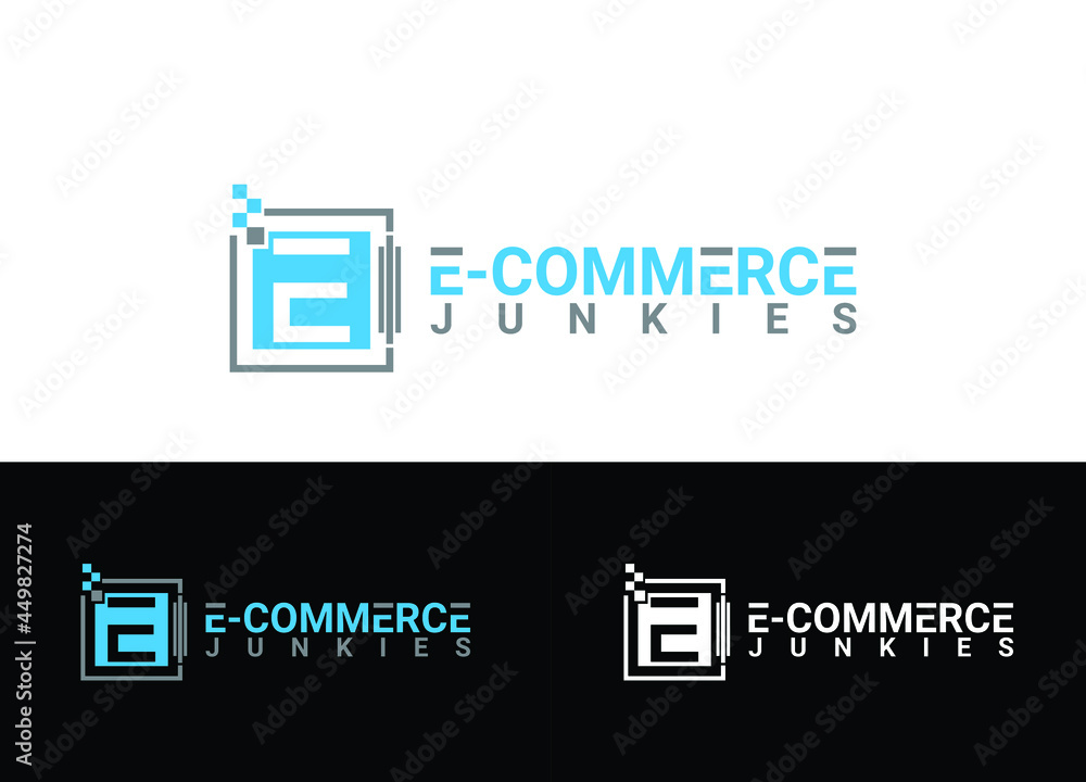 E-Commerce Logo or Icon Design Vector Image Template