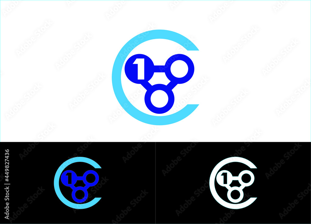 Initial Letter C100 and Smile Logo or Icon Design Vector Image Template Initial Letter C100 and Smile Logo or Icon Design Vector Image Template