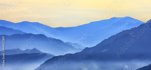 Altai mountain landscape mountains background view panorama © kichigin19
