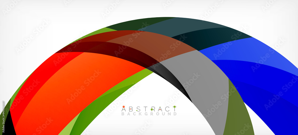 Color circle shapes, minimal geometric background. Trendy dynamic composition. Vector Illustration For Wallpaper, Banner, Background, Landing Page Color circle shapes, minimal geometric background. Trendy dynamic composition. Vector Illustration For Wallpaper, Banner, Background, Landing Page