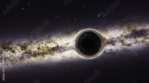 Vászonkép Black hole in space