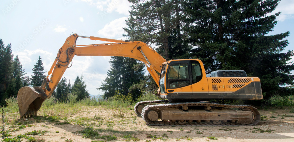 Crawler Excavators with digging bucket