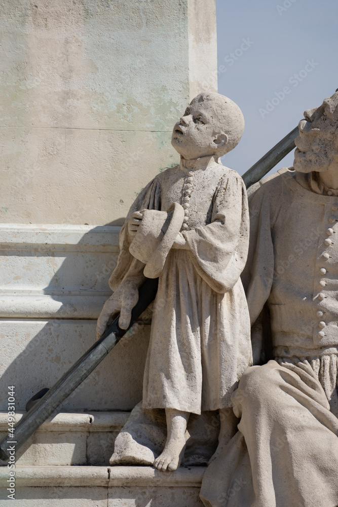 Kossuth Lajos Sttatue in the city center of Szeged. detail ,Hungary ,July 2021,