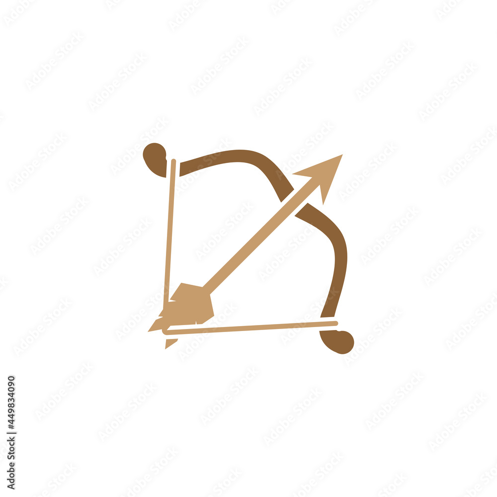 Bow arrow icon design illustration template Bow arrow icon design illustration template