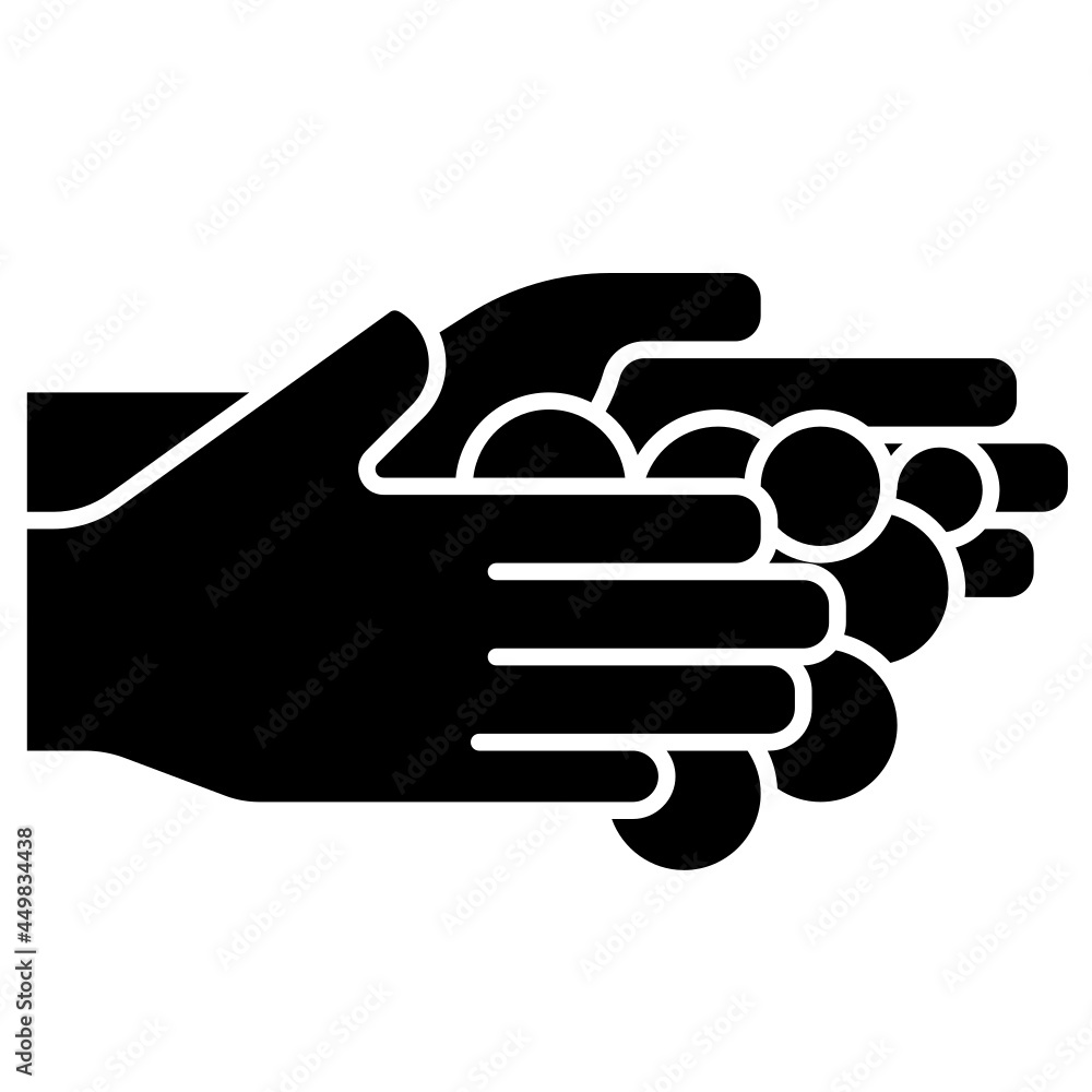 Washing Hand solid icon Washing Hand solid icon