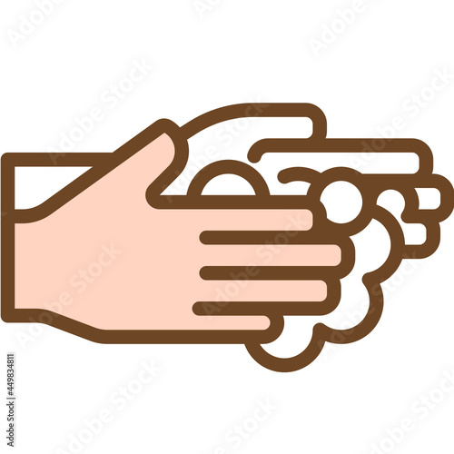 Washing Hand one color icon