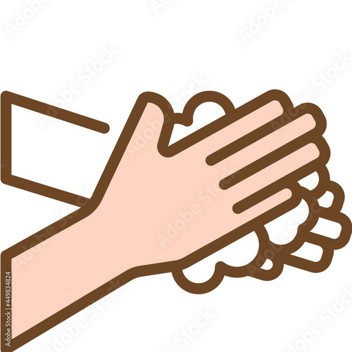 Washing Hand one color icon