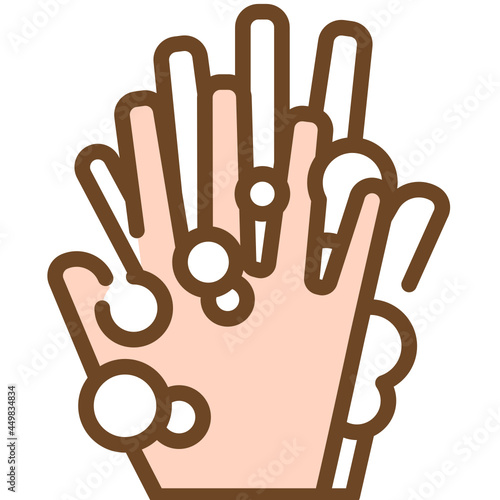 Washing Hand one color icon
