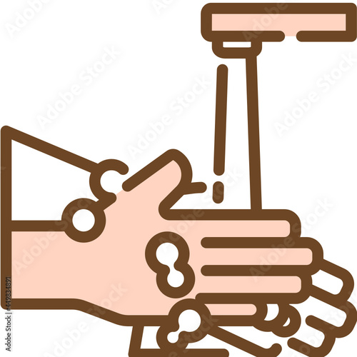 Hand Wash one color icon