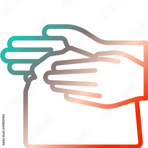 hand towel gradient icon