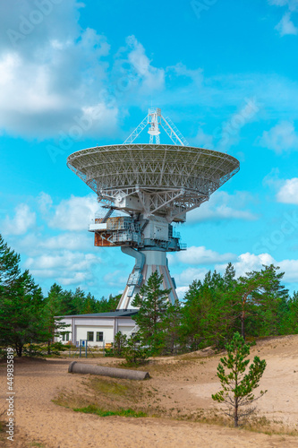 Old soviet abandoned radar satellite radio dish