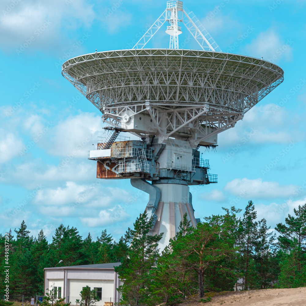 Old soviet abandoned radar satellite radio dish