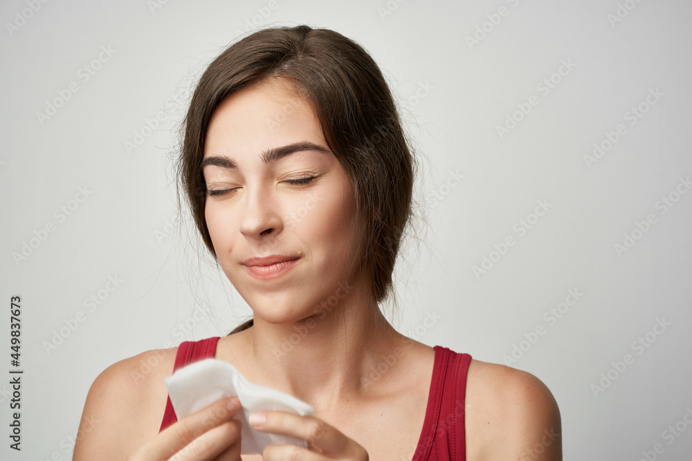 woman with cold mushroom health problems infection woman with cold mushroom health problems infection