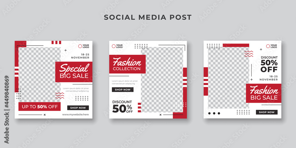 Fashion collection sale social media post template Fashion collection sale social media post template