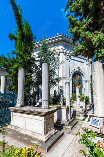 The II Abdulhamid Han Tomb view in Istanbul. Istanbul is popular tourist destination in the Turkey.