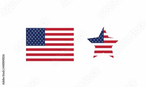 Illustration of usa flag  vector