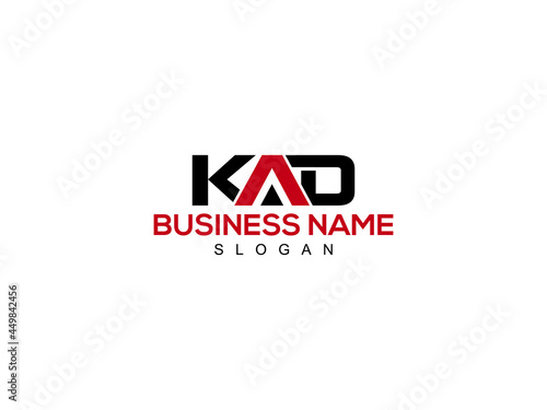 Alphabet Letter KAD Logo Icon Vector For Business photo