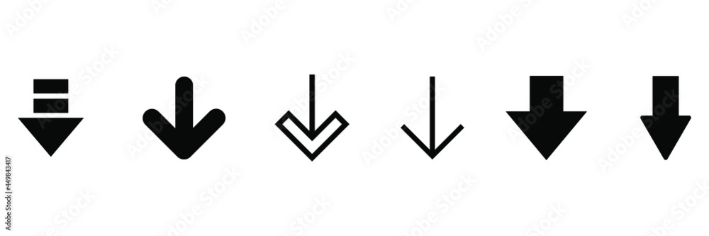 arrow direction symbols of six different shapes arrow direction symbols of six different shapes