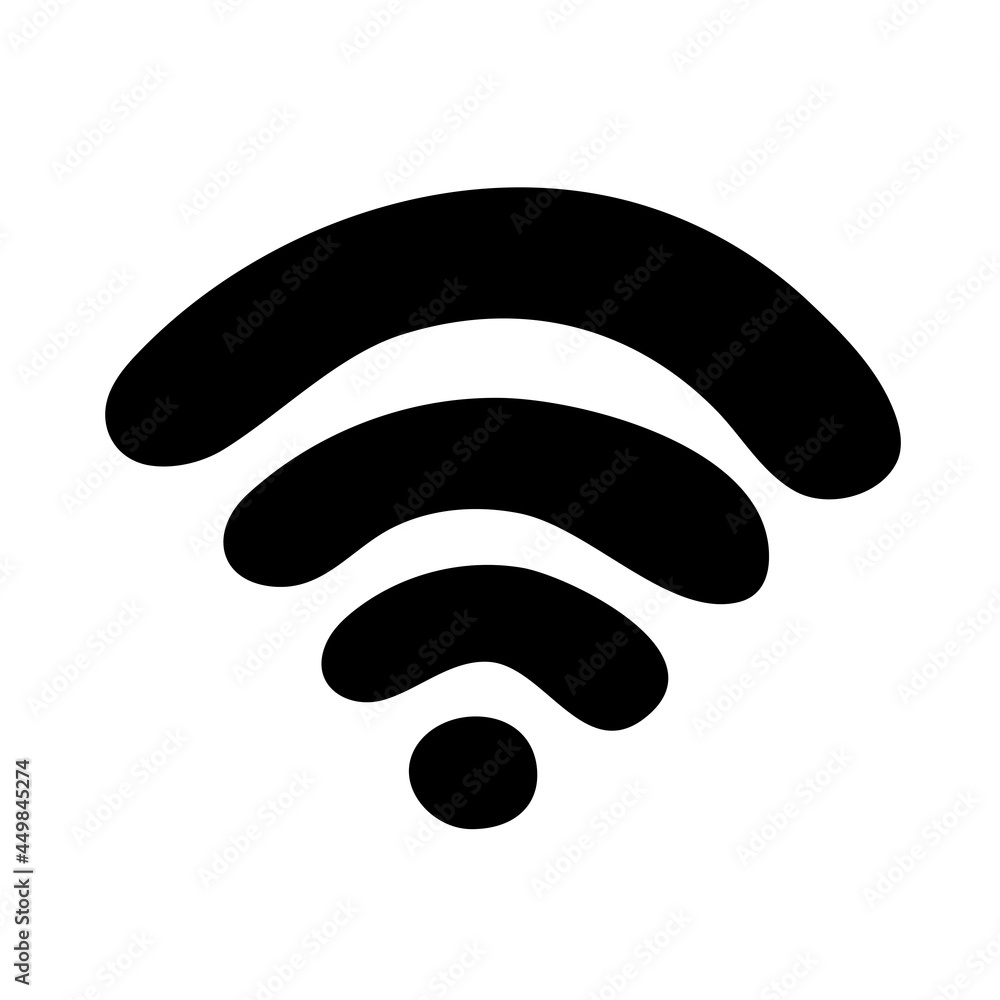 Wifi network signal icon image. Vector illustration in doodle style. Hand drawing Wifi network signal icon image. Vector illustration in doodle style. Hand drawing