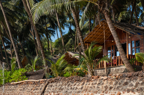 Photography Wooden bungalows on Colva Beach