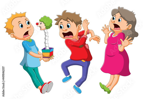 The collection of the children shock of the jack in the box