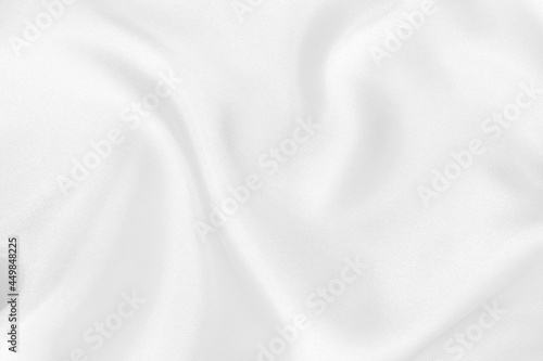 White fabric cloth texture for background and design art work, beautiful crumpled pattern of silk or linen.