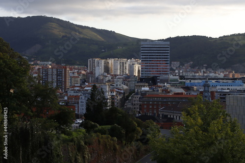 Bilbao in the evening from a hill