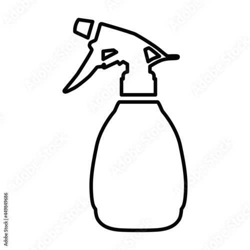 Spray icon. Water sprayer for irrigation of soil and plants when working in the garden and in the garden, when Ironing clothes and humidifying different surfaces. Vector illustration.