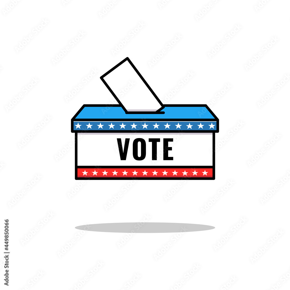 Election box cartoon icon illustration Election box cartoon icon illustration