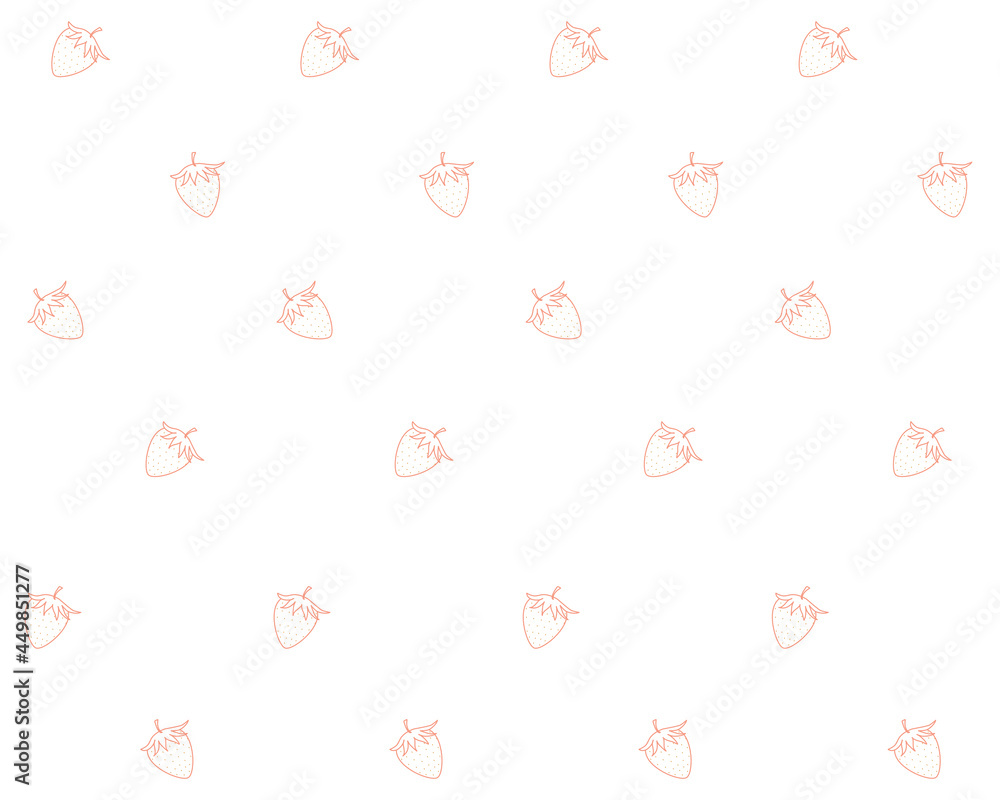 seamless pink strawberries line art on white background vector illustration. Fruit fabric pattern. seamless pink strawberries line art on white background vector illustration. Fruit fabric pattern.