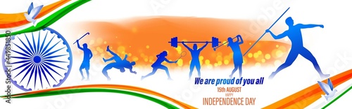Vector illustration for happy independence day India-15 august