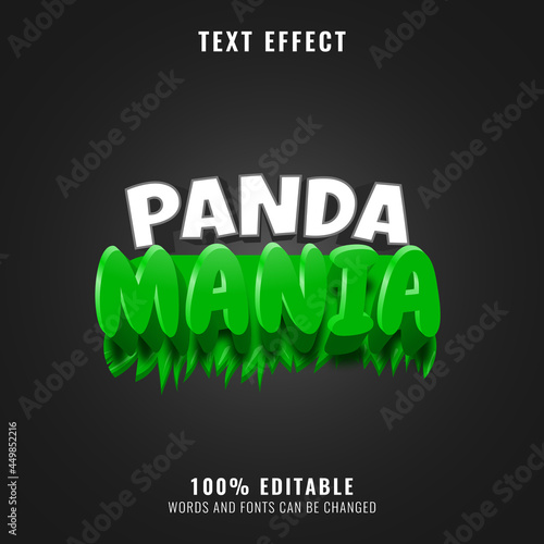panda mania jungle game title logo text effect