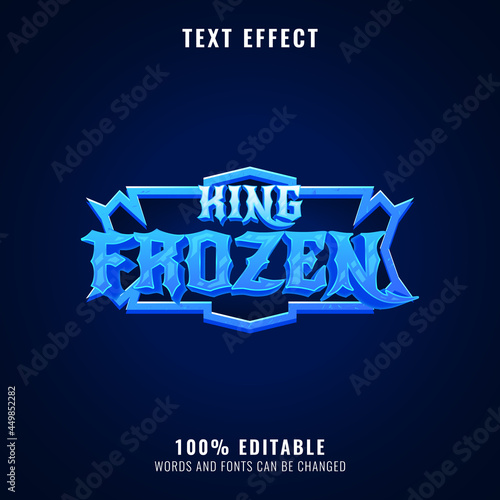 king frozen fantasy ice rpg games logo title text effect