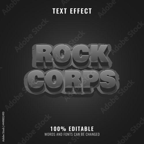 rock corps fantasy 3d game logo title text effect