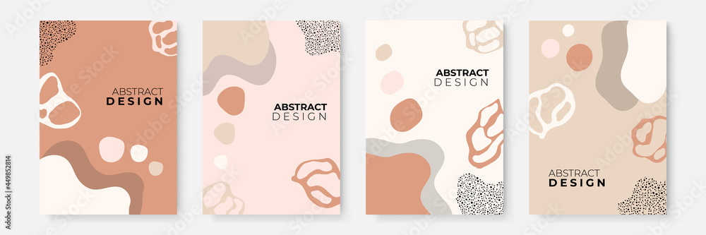 Set of Abstract Hand Painted Illustrations for Postcard, Social Media Banner, Brochure Cover Design or Wall Decoration Background. Modern Abstract Painting Artwork. Boho Beige Abstract Vector Poster Set of Abstract Hand Painted Illustrations for Postcard, Social Media Banner, Brochure Cover Design or Wall Decoration Background. Modern Abstract Painting Artwork. Boho Beige Abstract Vector Poster