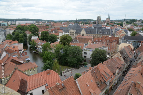 Blick vom Turm der Ägidienkirche auf Erfurt photo
