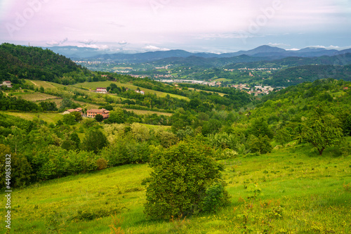 Vineyards of Monferrato near Gavi at springtime