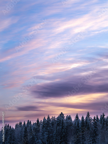 Winter time sky colors