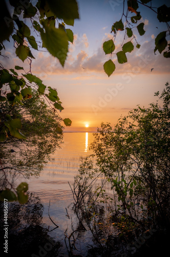 Sunset over the lake