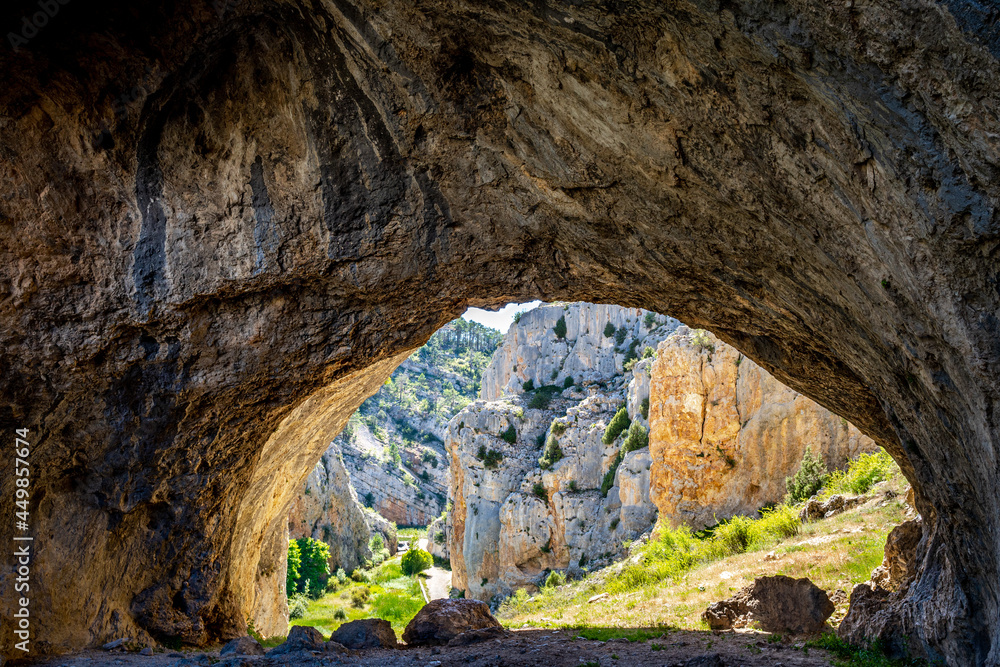 Cueva de las Albardas, Barranco de la Hoz, Teruel, España