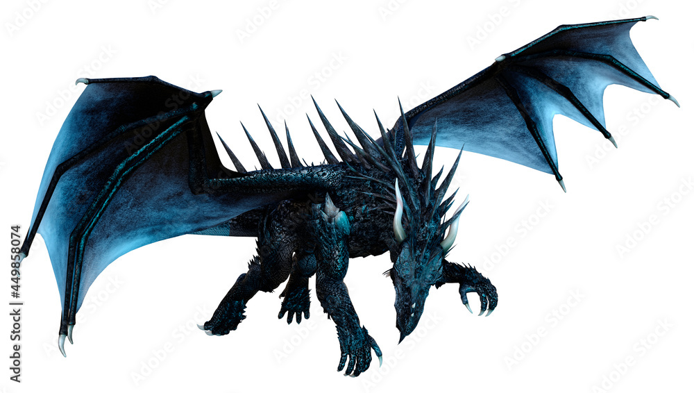 3D Rendering Fairy Tale Dragon on White 3D Rendering Fairy Tale Dragon on White